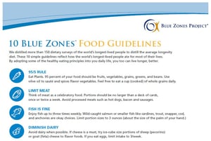 Food Guidelines - Blue Zones