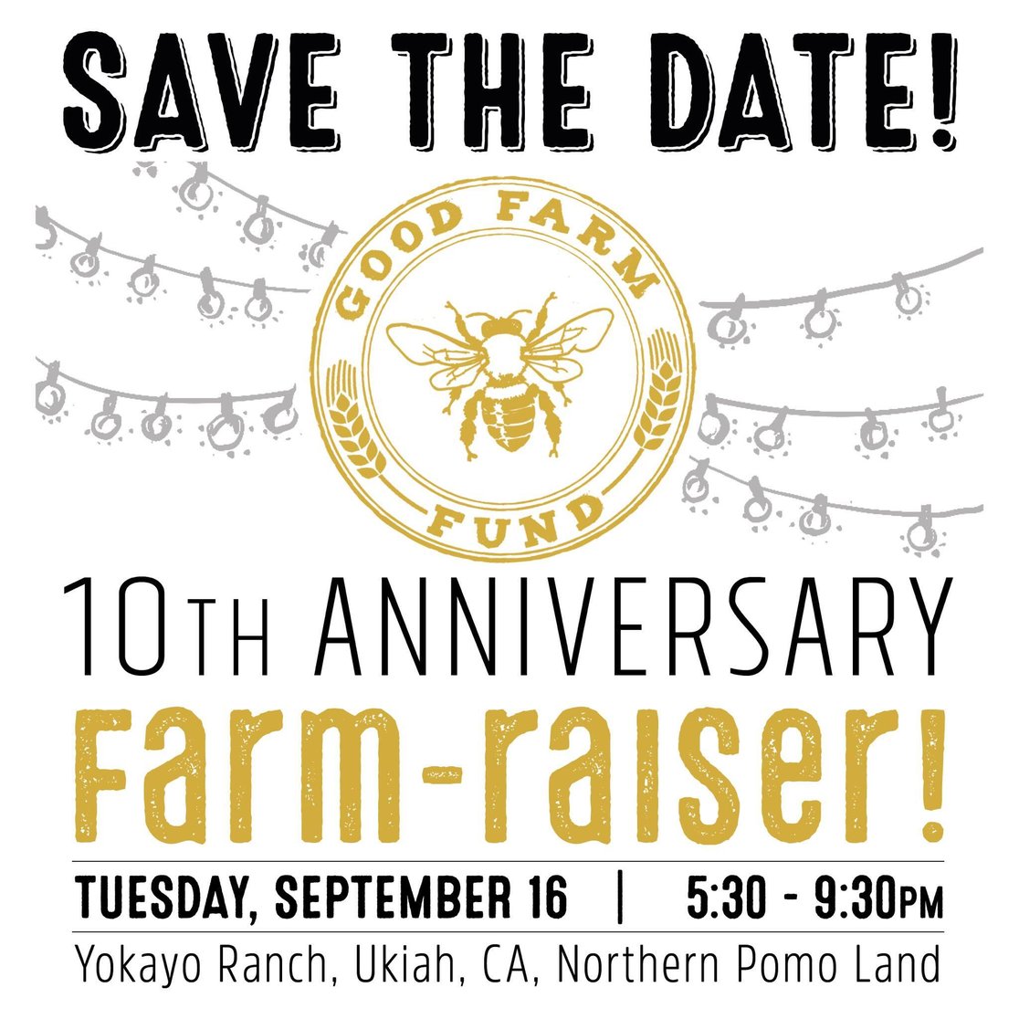 Save the Date -Good Farm Fund Sept 2025 Farm-Raiser