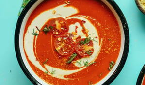creamy roasted red pepper tomato soup
